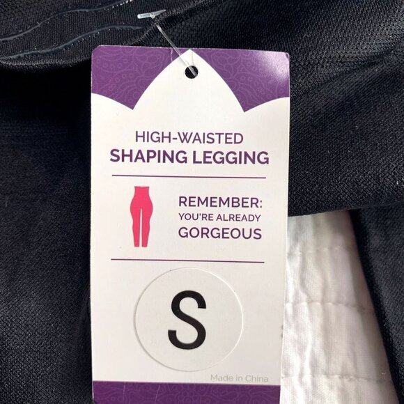 Empetua Womens Black High-Waist Shaping 7/8 Capri Leggings Shapewear SZ S NEW - Picture 6 of 8